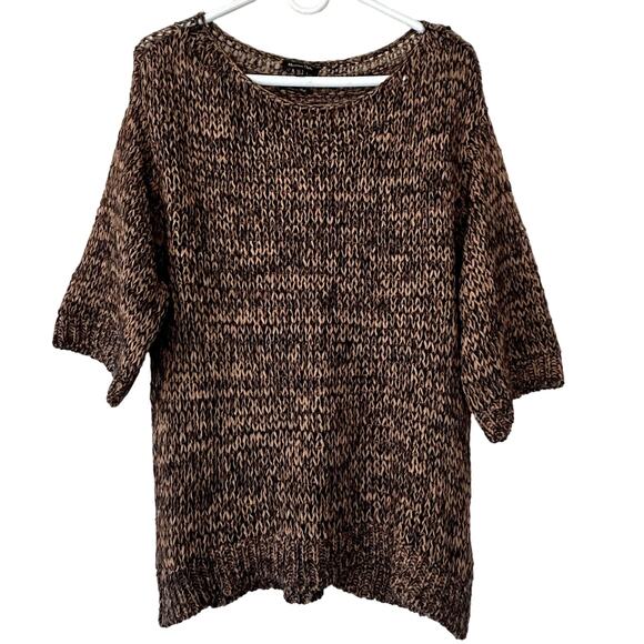 Massimo Dutti Chunky loose knit short sleeve sweater quite luxury minimalist M - Picture 1 of 9